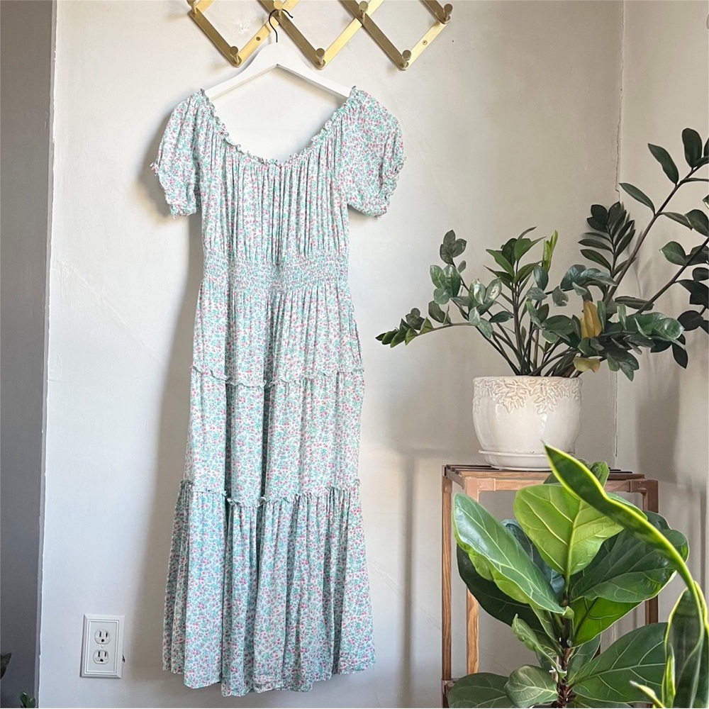 J Crew Puff-Sleeve Midi Dress in Floral - Picture 5 of 14